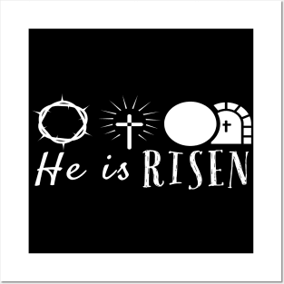 He Is Risen Cool Inspirational Easter Christian Posters and Art